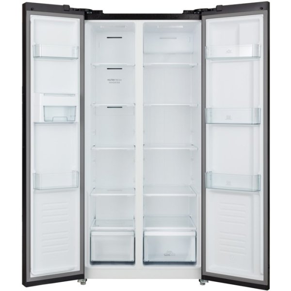 Electrolux 450L UltimateTaste 700 Side by Side Refrigerator - Matte Black Steel (ESE4500A-B) - Image 4