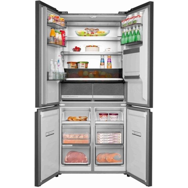 Hisense 610L 4 Door Inverter Refrigerator - White Glass (RQ660N4AWUC1) - Image 2