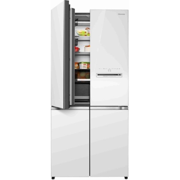 Hisense 610L 4 Door Inverter Refrigerator - White Glass (RQ660N4AWUC1) - Image 3