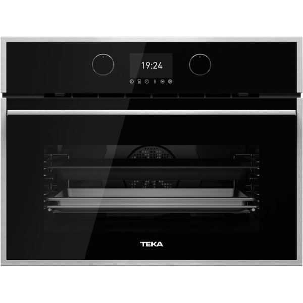 Teka Full Steam Compact Oven - Black Glass with Frame (HLC 847 S BK-SS)